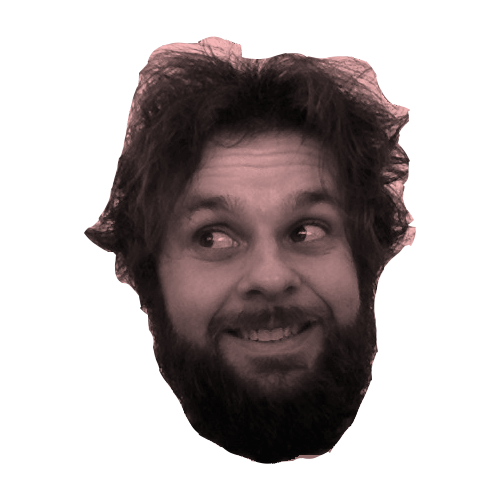 picture of the copywriter's head popping over text